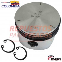PISTON Y ANILLOS COMPRESOR DE 75MM EN 0.50 VADEN