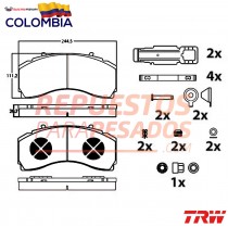 PASTILLAS DE FRENO MERCEDES BENZ ACTROS/ATEGO DELANTERA  TRW