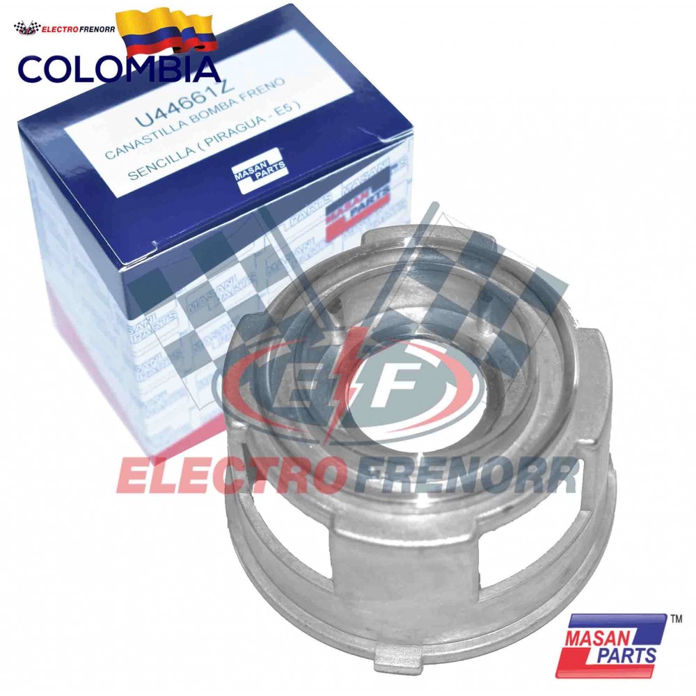 CANASTILLA BOMBA FRENOS SENCILLA E5 (PIRAGUA) EN ZAMACK MASAN PARTS