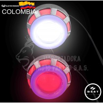 PROYECTOR LUZ LED CON OJO DE ANGEL Y OJO DE DIABLO COLOR BLANCO ROJO BEST