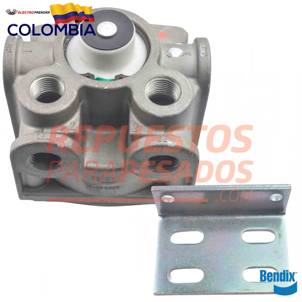 VALVULA RELAY R12 ENTRADAS HORIZONTAL- SALIDAS MIXTAS BENDIX