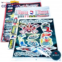 HOJA X30 PCS DE CALCOMANIAS PARA CARRO O MOTO BEST