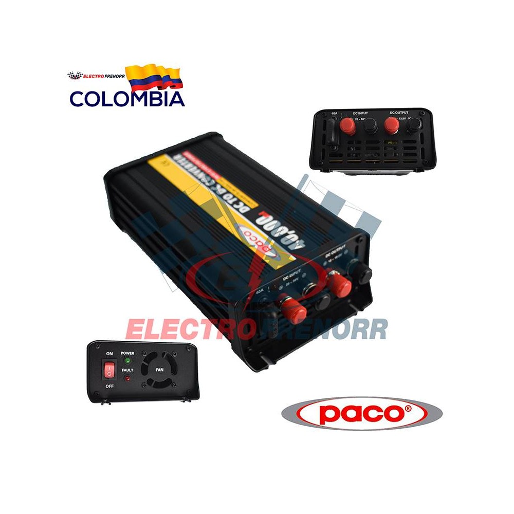 CONVERTIDOR CORRIENTE 24V A 12C-40A PACO