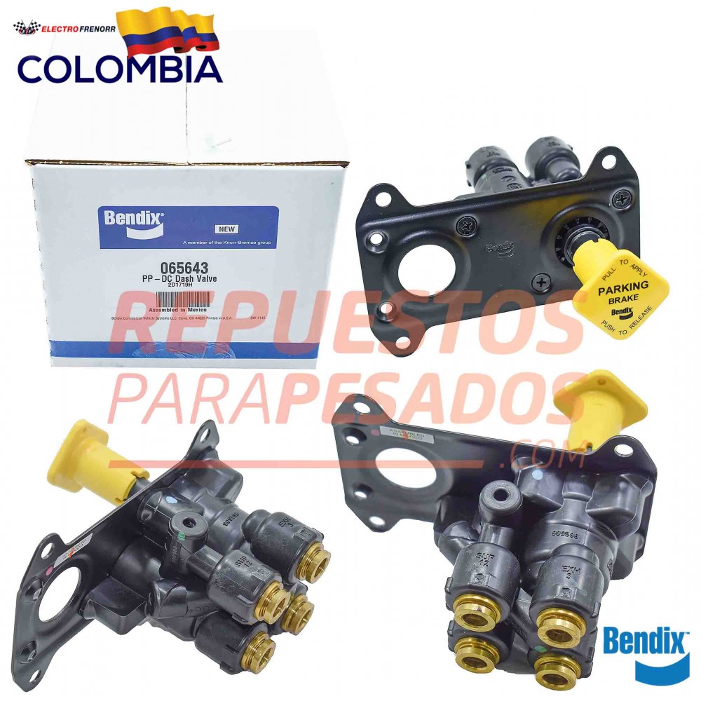 VALVULA PP-DC UN BOTON CARCAZA 2 BOTONES BENDIX