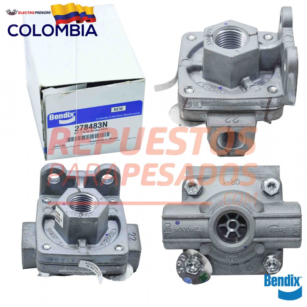 VALVULA DE LIBERACION RAPIDA FREIGTHLINER ENT 1-2 SAL 3-8 BENDIX