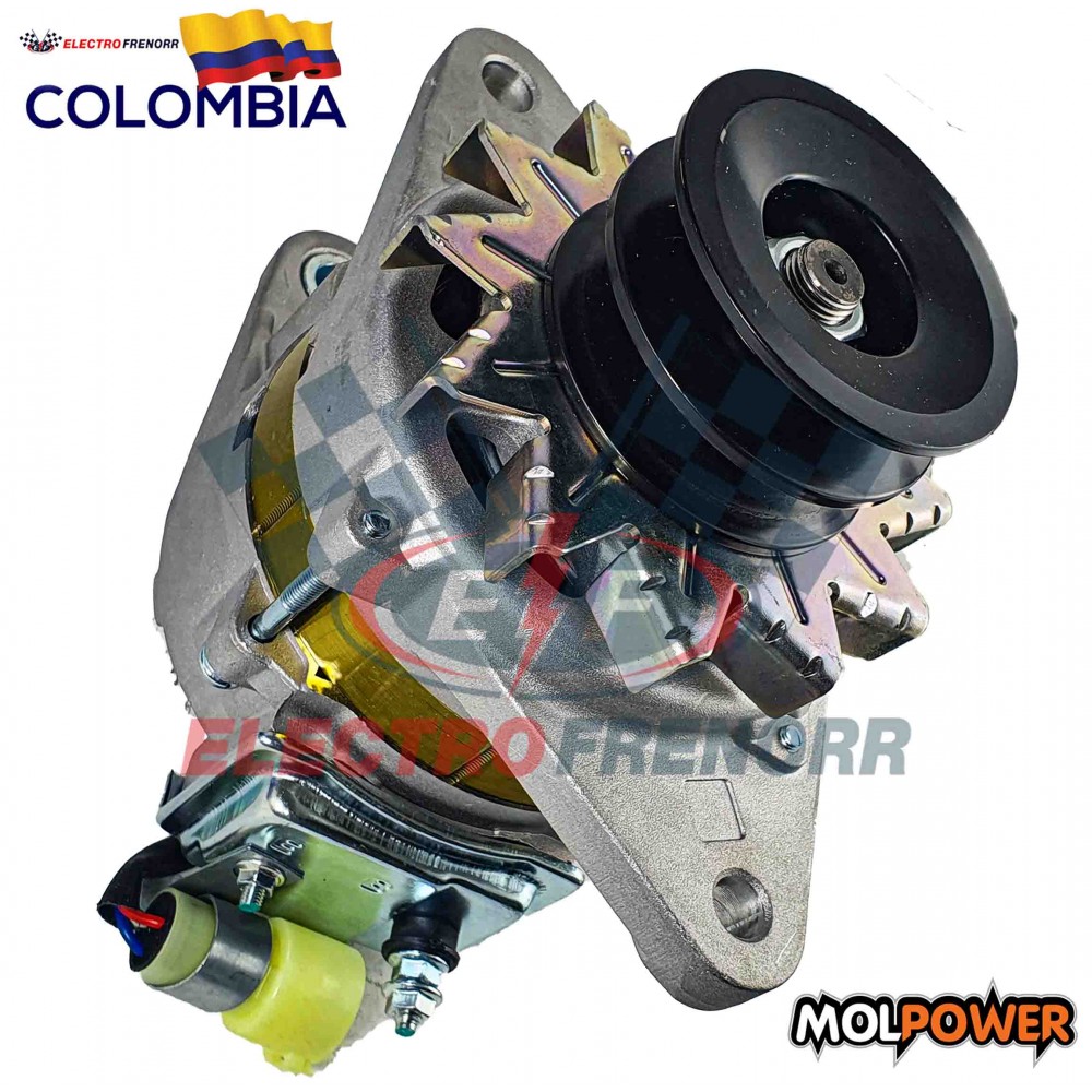 ALTERNADOR CHEVROLET FVR FTR MODELO VIEJO 24V 40AMP 70MM 2PINES MOLPOWER