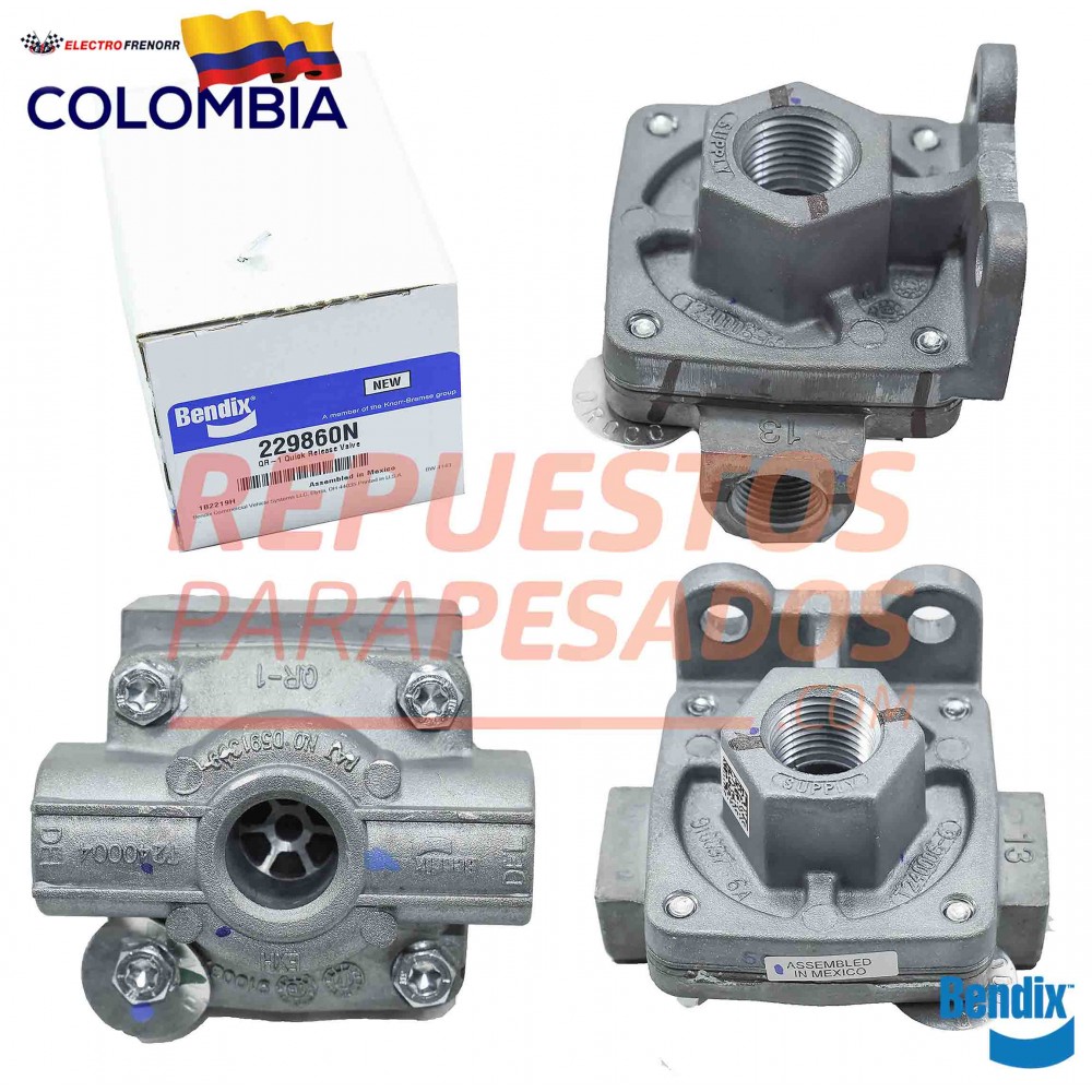 VALVULA DESCARGUE QR-1 ENTRADA 1-2 SALIDA 3-8 BENDIX