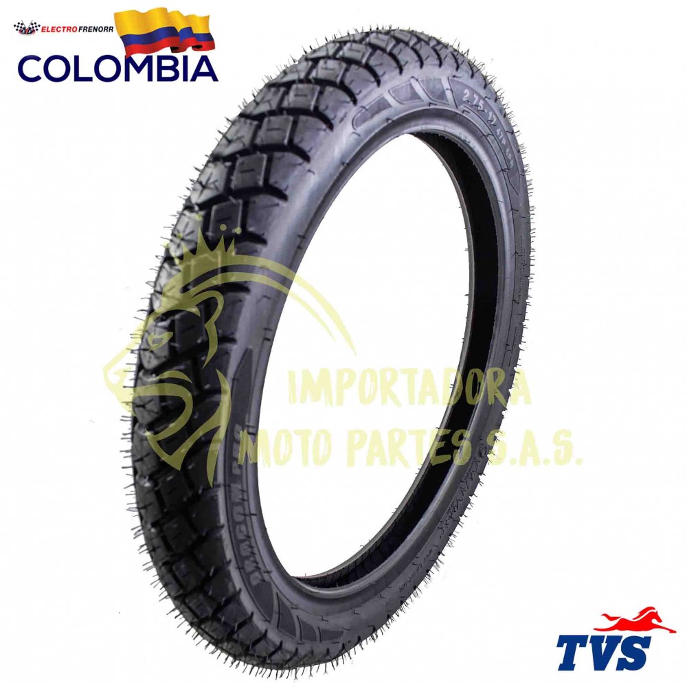 LLANTA TVS 275-17 DRAGON TT 6PR - DELANTERA Y TRASERA TVS