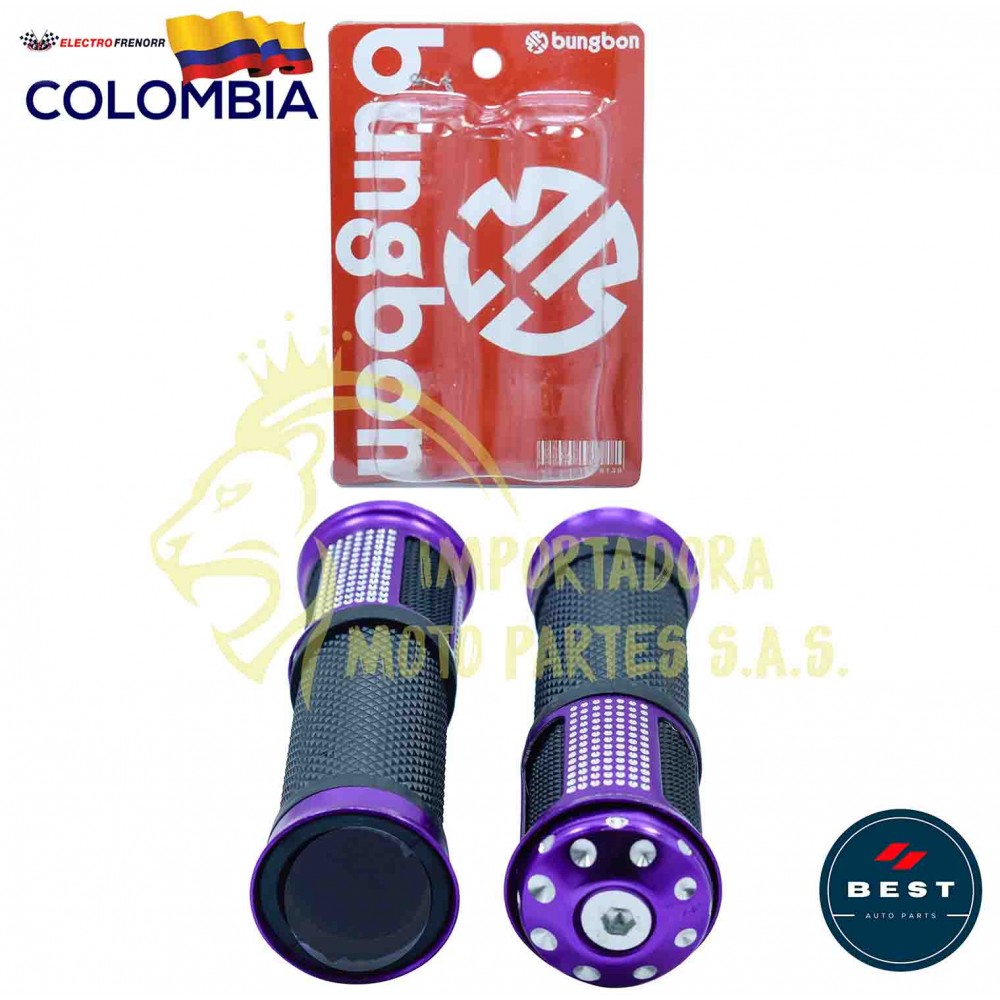 MANGOS X2 PARA MOTO DE LUJO DE COLOR MORADO BEST